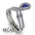 Sapphire Pear Shape Stacking Bridal Set - Emilia No. 15