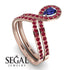 Sapphire Pear Shape Stacking Bridal Set - Emilia No. 59