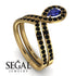 Sapphire Pear Shape Stacking Bridal Set - Emilia No. 43 image 2