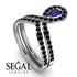 Sapphire Pear Shape Stacking Bridal Set - Emilia No. 45 image 2