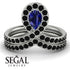 Sapphire Pear Shape Stacking Bridal Set - Emilia No. 45 image 3