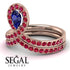 Sapphire Pear Shape Stacking Bridal Set - Emilia No. 59 image 5