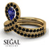 Sapphire Pear Shape Stacking Bridal Set - Emilia No. 43 image 5