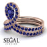 Sapphire Pear Shape Stacking Bridal Set - Emilia No. 74 image 5
