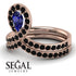 Sapphire Pear Shape Stacking Bridal Set - Emilia No. 44 image 5