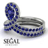Sapphire Pear Shape Stacking Bridal Set - Emilia No. 75 image 5