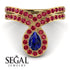 Sapphire Pear Shape Stacking Bridal Set - Emilia No. 58 image 7