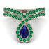 Sapphire Pear Shape Stacking Bridal Set - Emilia No. 29 image 1