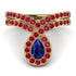 Sapphire Pear Shape Stacking Bridal Set - Emilia No. 58 image 1