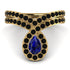 Sapphire Pear Shape Stacking Bridal Set - Emilia No. 43 image 1