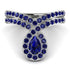 Sapphire Pear Shape Stacking Bridal Set - Emilia No. 75