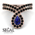 Sapphire Pear Shape Stacking Bridal Set - Emilia No. 44