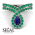 Sapphire Pear Shape Stacking Bridal Set - Emilia No. 30 image 7