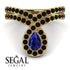 Sapphire Pear Shape Stacking Bridal Set - Emilia No. 43 image 7