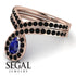 Sapphire Pear Shape Stacking Bridal Set - Emilia No. 44 image 6
