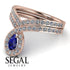 Sapphire Pear Shape Stacking Bridal Set - Emilia No. 14 image 6