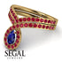 Sapphire Pear Shape Stacking Bridal Set - Emilia No. 58 image 6