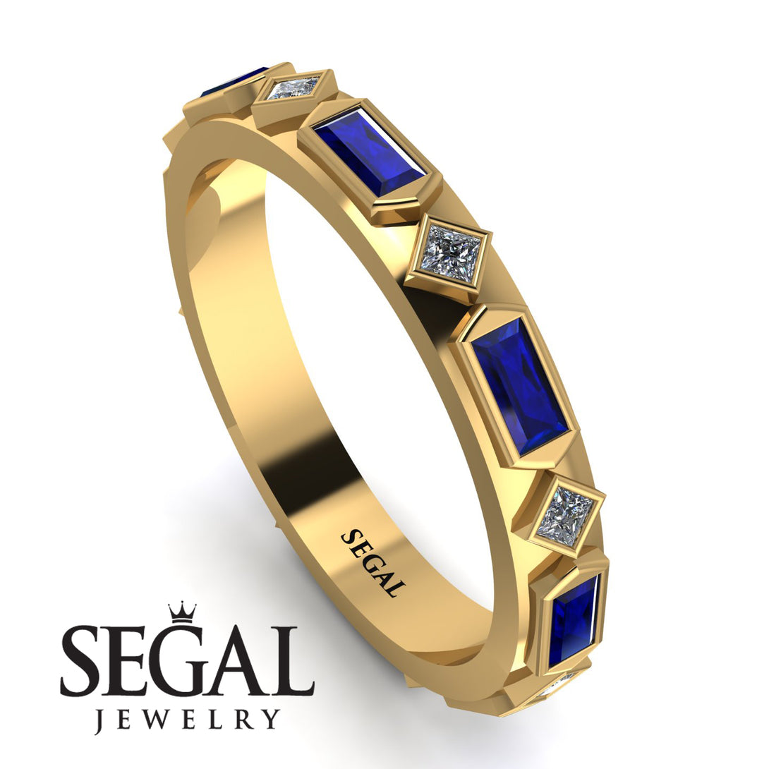 Sapphire Baguette & Princess Eternity Band - Andrea No. 61