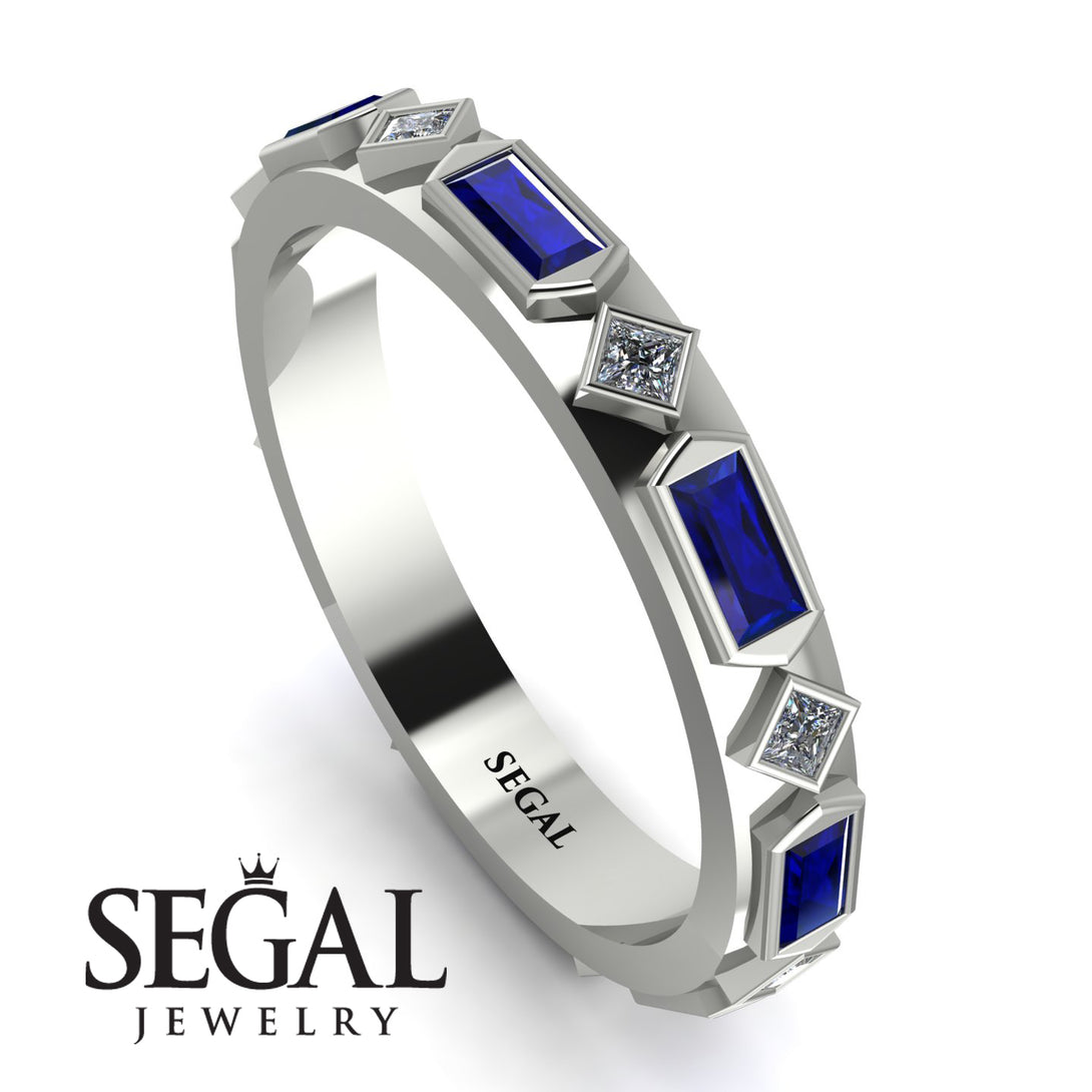 Sapphire Baguette & Princess Eternity Band - Andrea No. 63