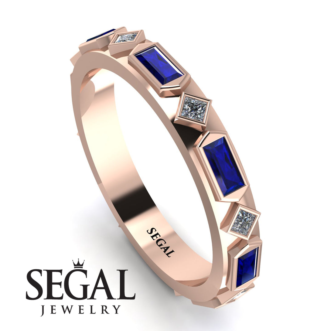 Sapphire Baguette & Princess Eternity Band - Andrea No. 62