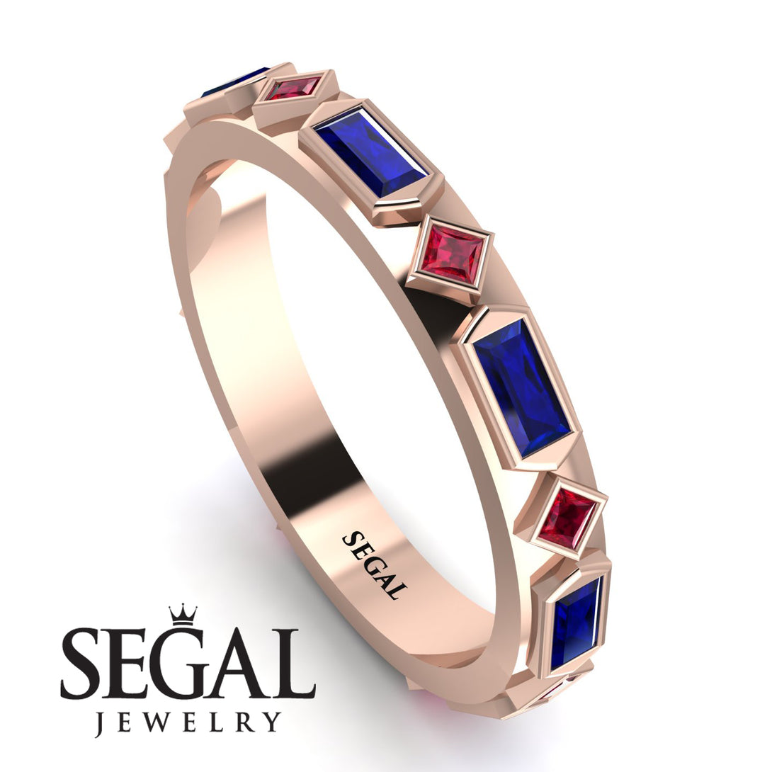 Sapphire Baguette & Princess Eternity Band - Andrea No. 71