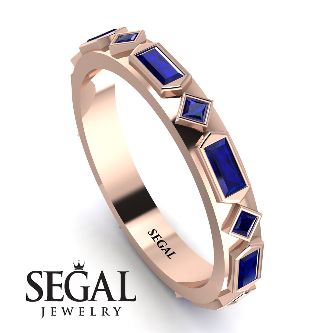 Sapphire Baguette & Princess Eternity Band - Andrea No. 74