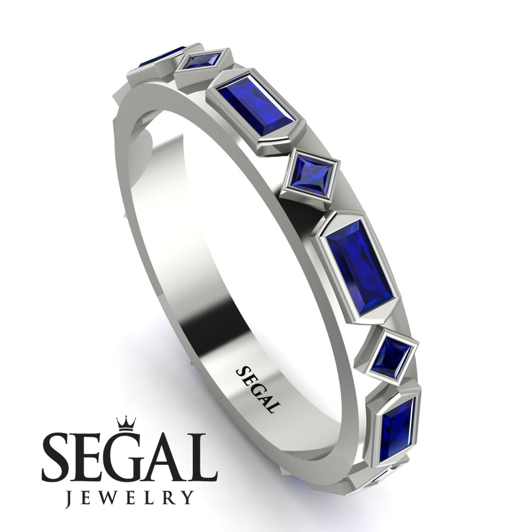 Sapphire Baguette & Princess Eternity Band - Andrea No. 75