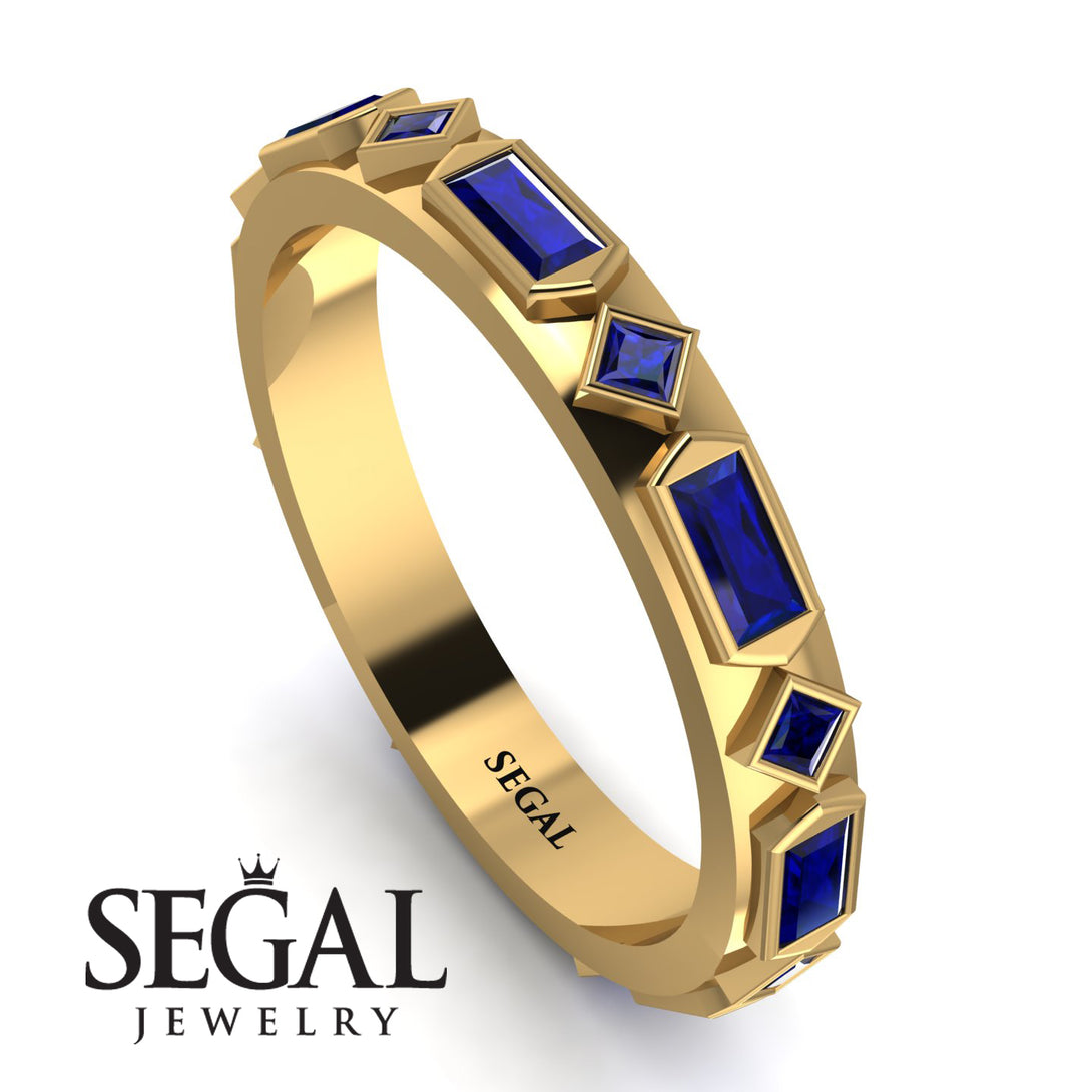 Sapphire Baguette & Princess Eternity Band - Andrea No. 73