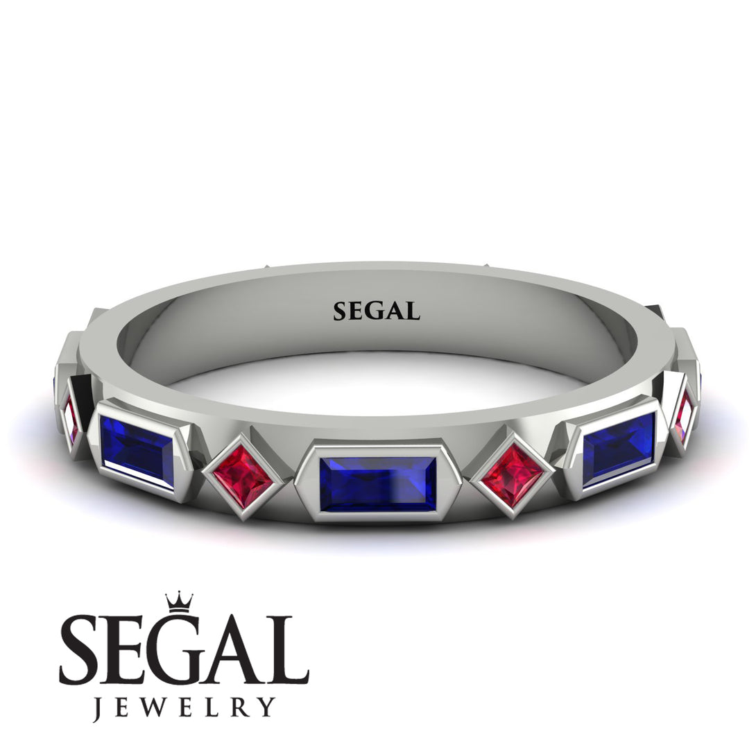 Sapphire Baguette & Princess Eternity Band - Andrea No. 72