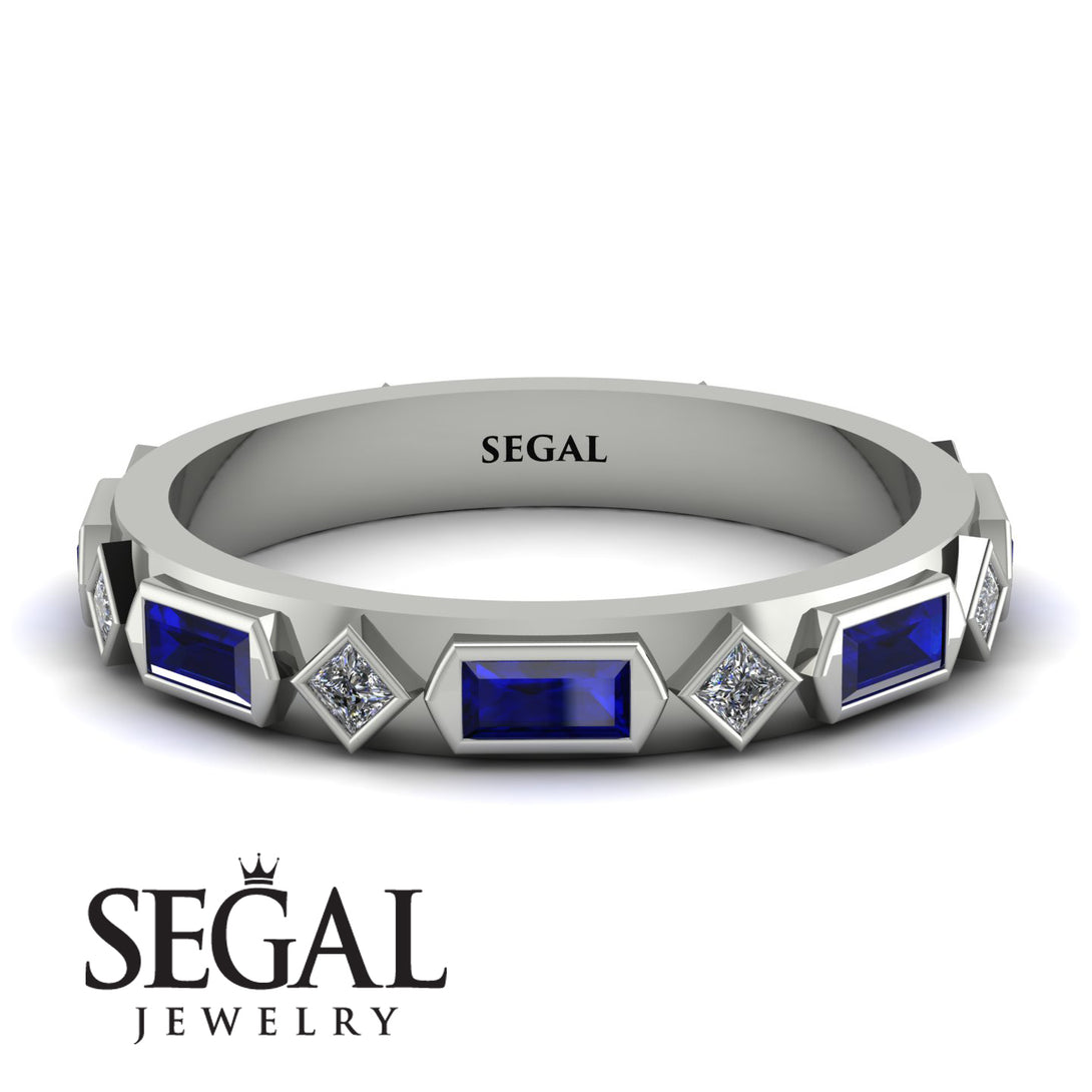 Sapphire Baguette & Princess Eternity Band - Andrea No. 63