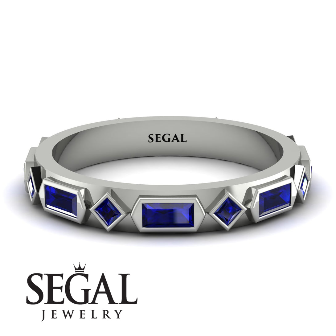 Sapphire Baguette & Princess Eternity Band - Andrea No. 75