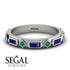Sapphire Baguette & Princess Eternity Band - Andrea No. 66