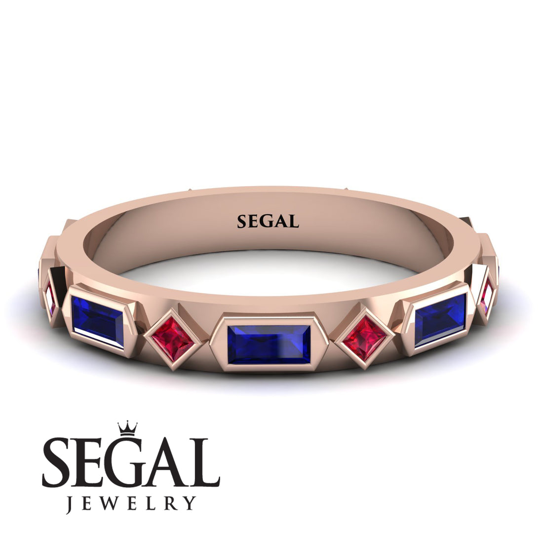 Sapphire Baguette & Princess Eternity Band - Andrea No. 71