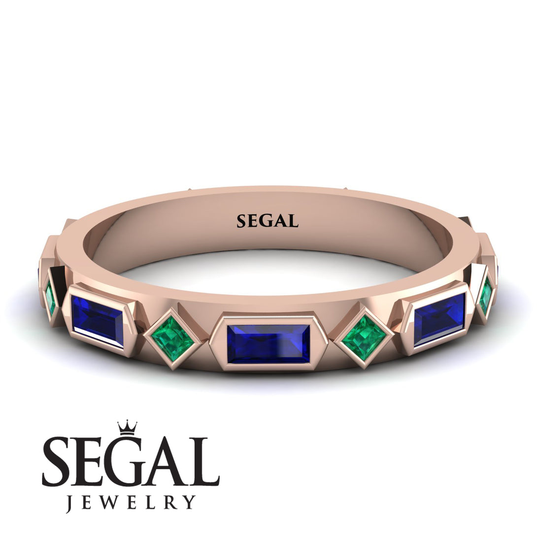 Sapphire Baguette & Princess Eternity Band - Andrea No. 65
