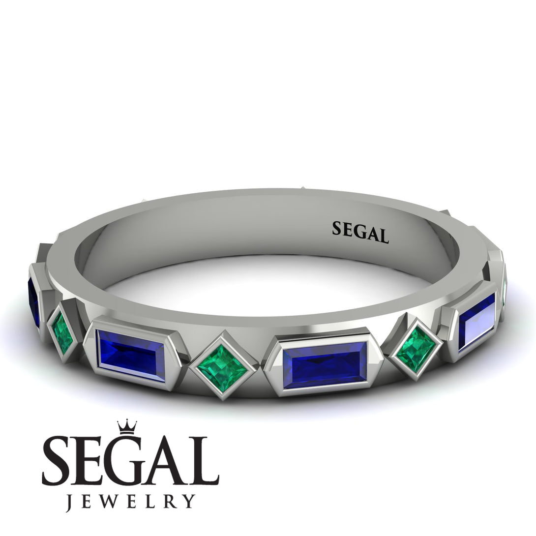 Sapphire Baguette & Princess Eternity Band - Andrea No. 66