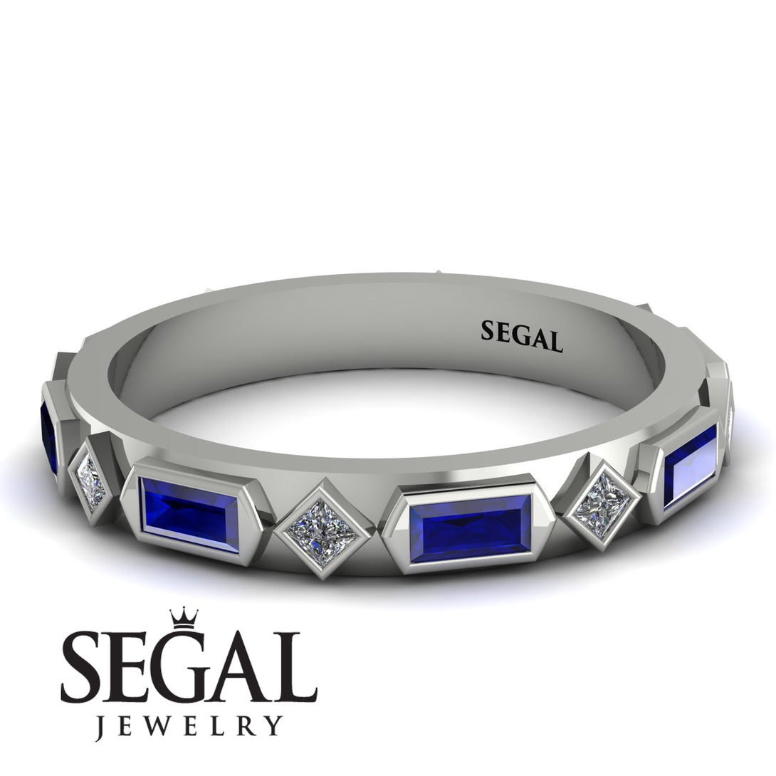 Sapphire Baguette & Princess Eternity Band - Andrea No. 63