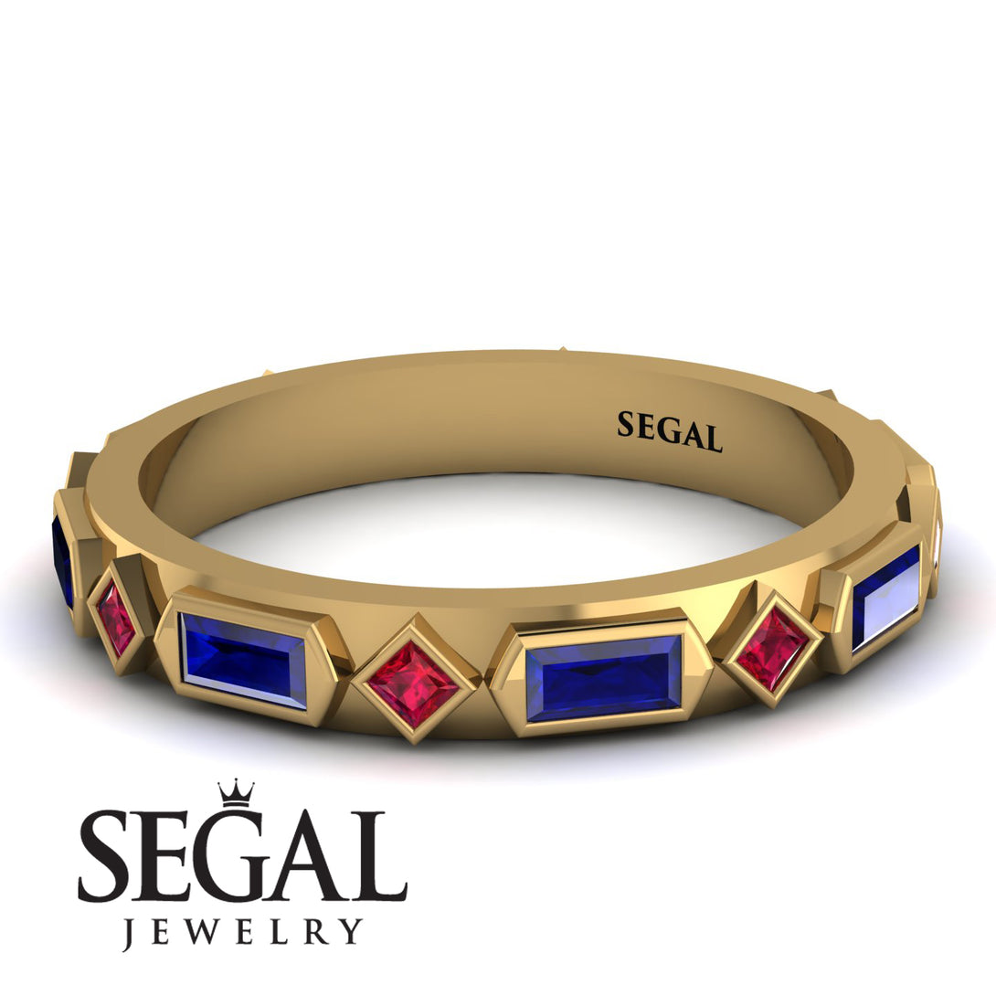 Sapphire Baguette & Princess Eternity Band - Andrea No. 70