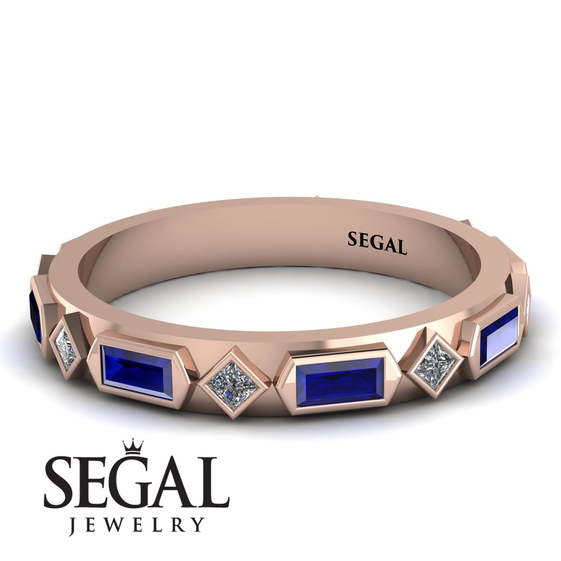 Sapphire Baguette & Princess Eternity Band - Andrea No. 62