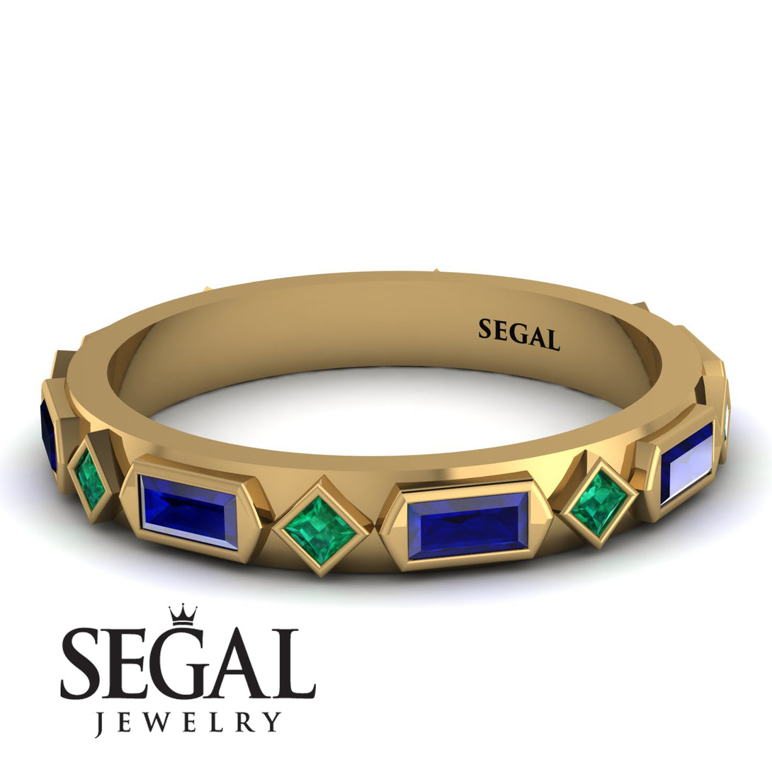 Sapphire Baguette & Princess Eternity Band - Andrea No. 64