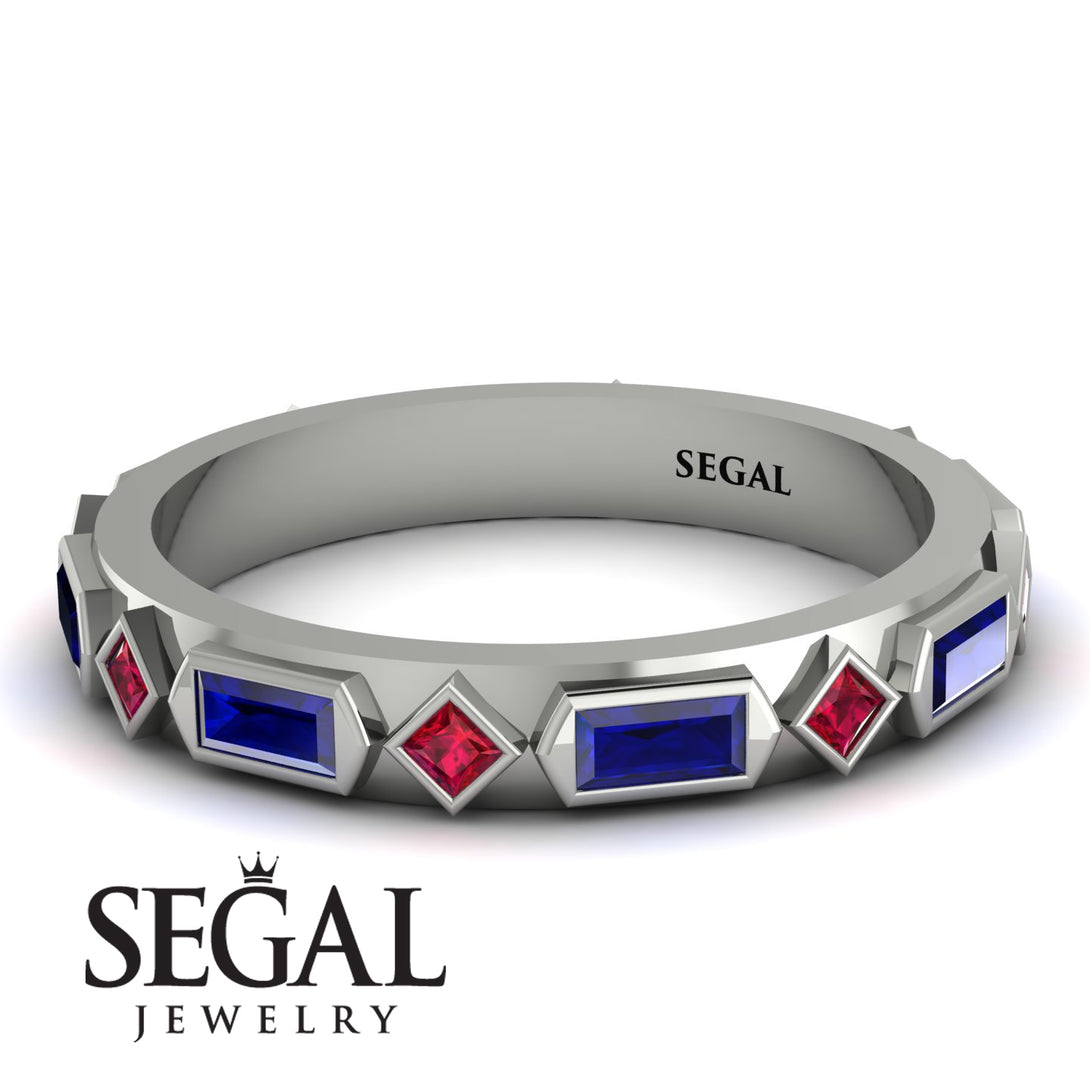 Sapphire Baguette & Princess Eternity Band - Andrea No. 72