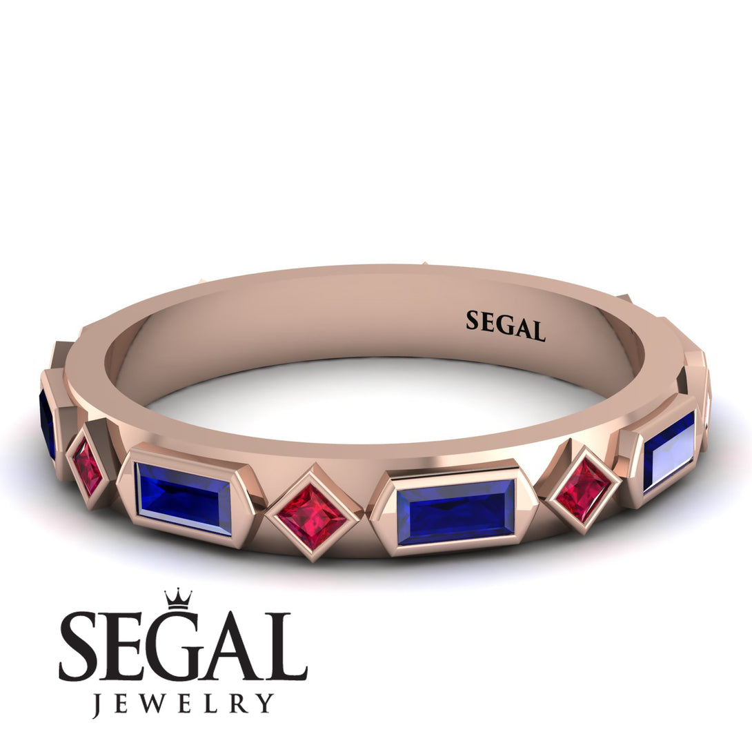 Sapphire Baguette & Princess Eternity Band - Andrea No. 71