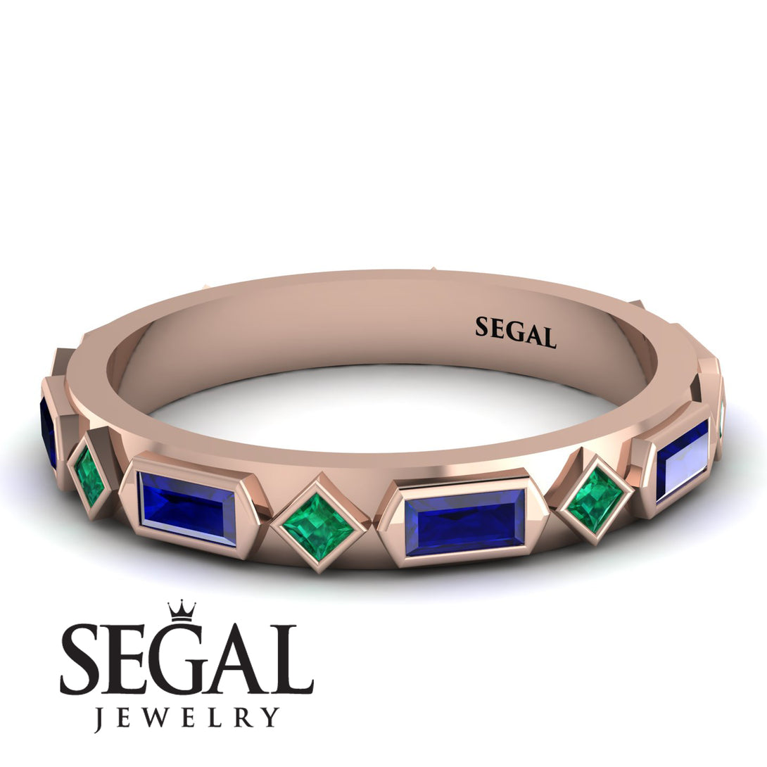 Sapphire Baguette & Princess Eternity Band - Andrea No. 65