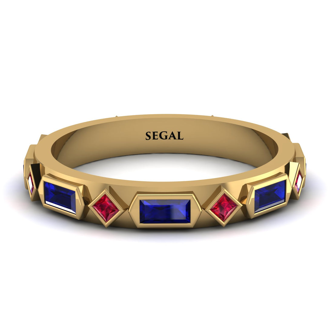 Sapphire Baguette & Princess Eternity Band - Andrea No. 70