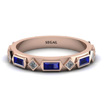 Sapphire Baguette & Princess Eternity Band - Andrea No. 62 image 1