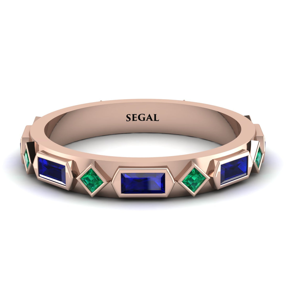 Sapphire Baguette & Princess Eternity Band - Andrea No. 65