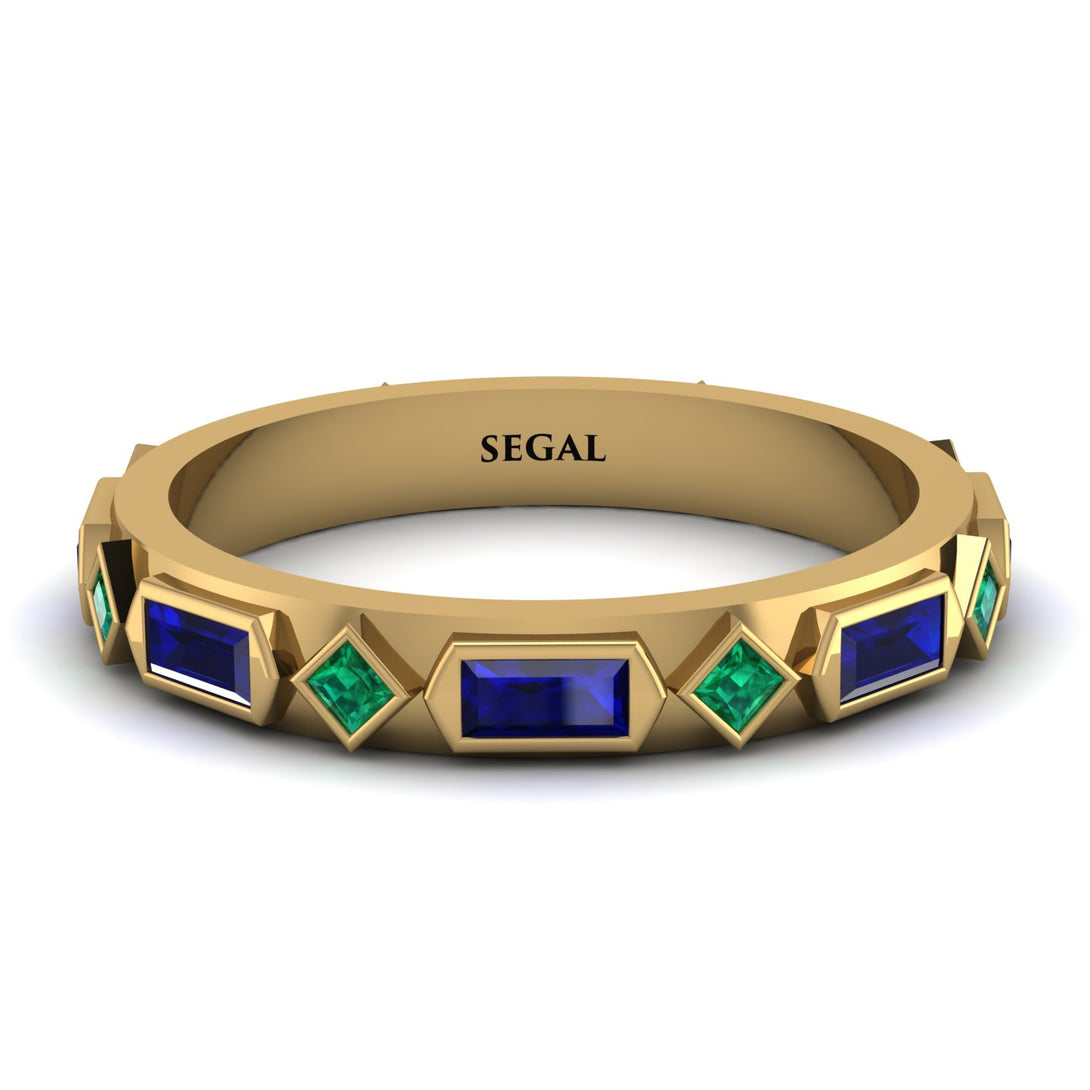 Sapphire Baguette & Princess Eternity Band - Andrea No. 64