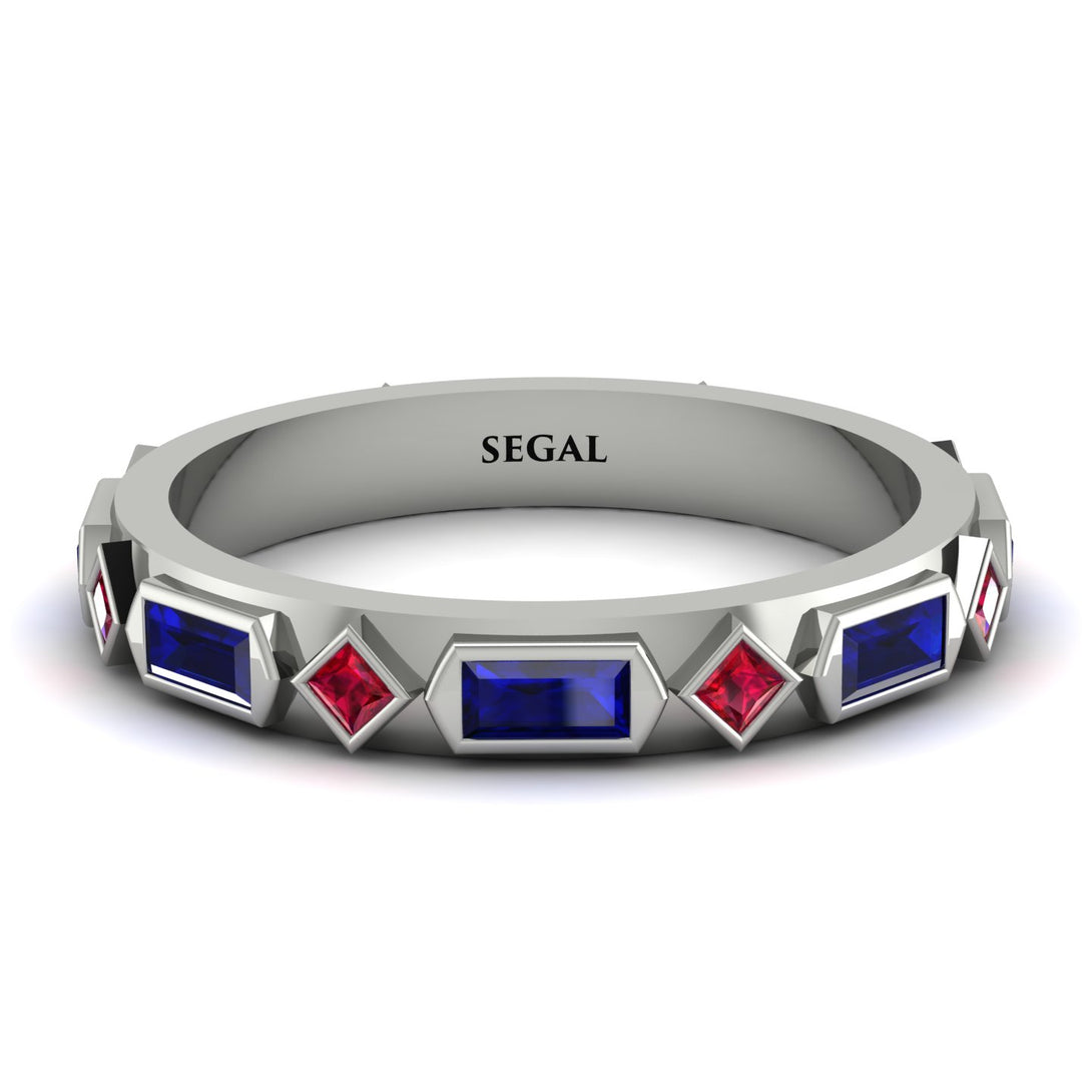 Sapphire Baguette & Princess Eternity Band - Andrea No. 72