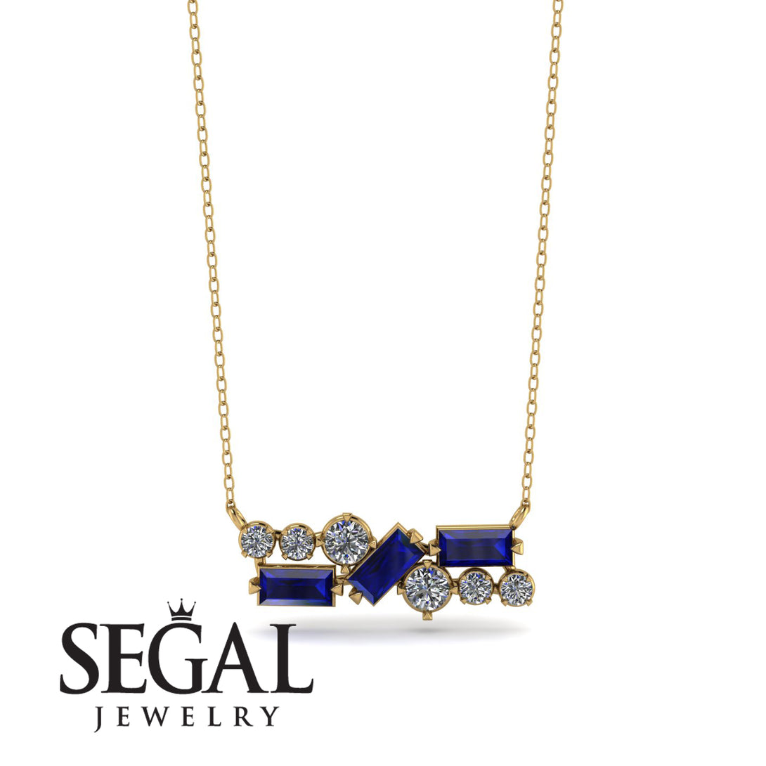 Sapphire Baguette Necklace Mix - Kinley No. 61