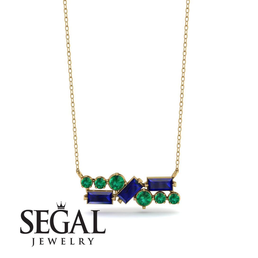 Sapphire Baguette Necklace Mix - Kinley No. 64