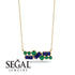 Sapphire Baguette Necklace Mix - Kinley No. 64